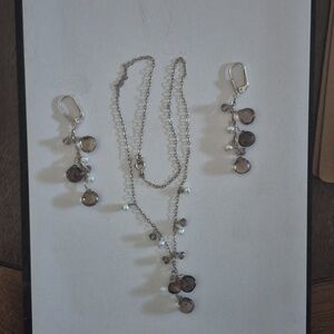 Atrtisan Smokey Quartz Necklace/Earrings